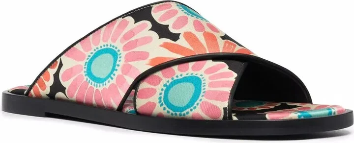 Daisy-Print Criss-Cross Sandals - Image 2