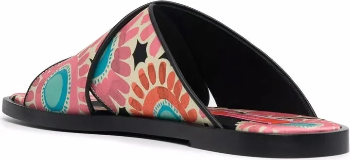 Daisy-Print Criss-Cross Sandals - Image 3