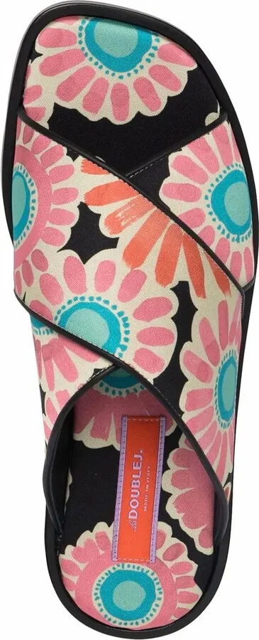 Daisy-Print Criss-Cross Sandals - Image 4