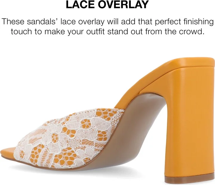 Daivia Lace Block Heel Sandal - Image 9