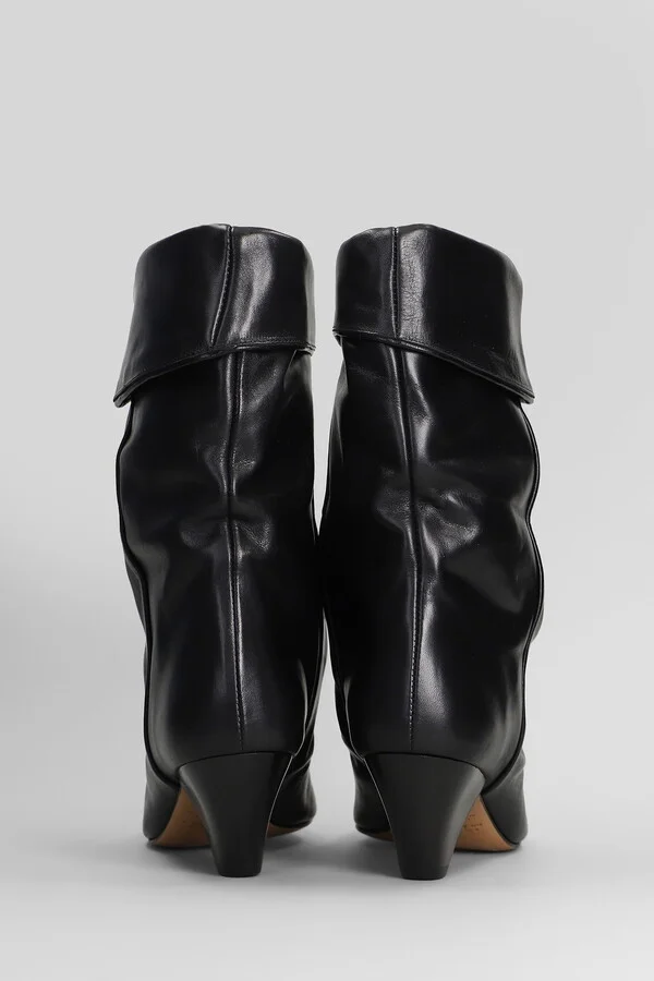 Dalby High Heels Ankle Boots In Black Leather - Image 4