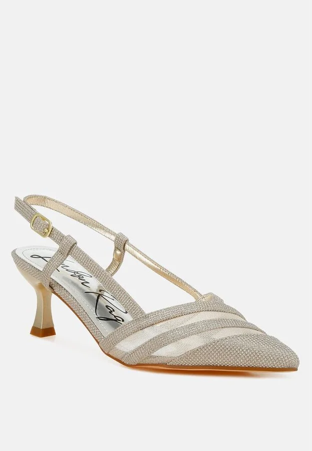 Daldra Kitten Heel Slingback Sandals - Image 2