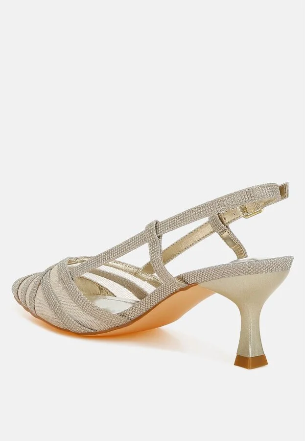 Daldra Kitten Heel Slingback Sandals - Image 3