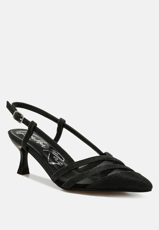 Daldra Kitten Heel Slingback Sandals - Image 4