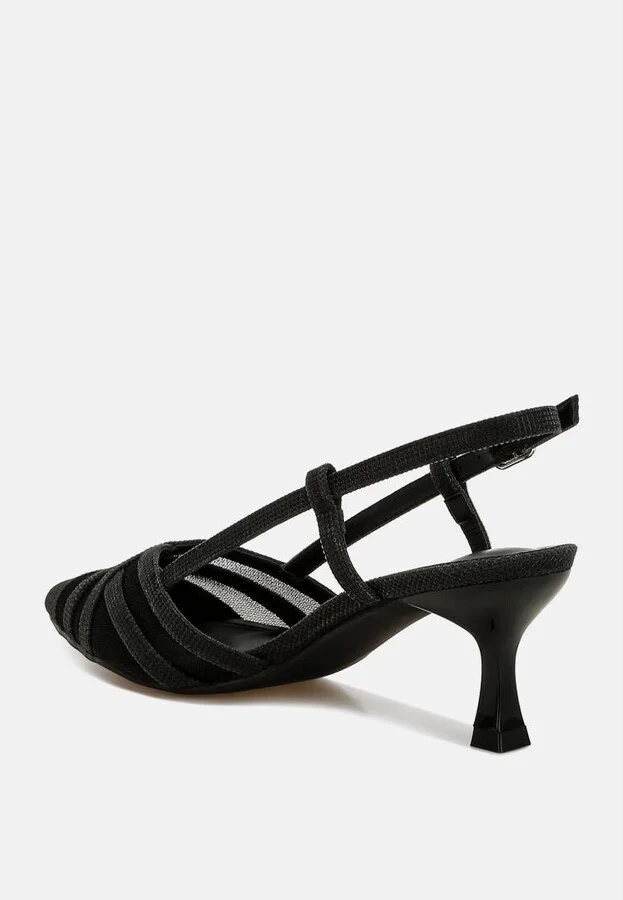 Daldra Kitten Heel Slingback Sandals - Image 5