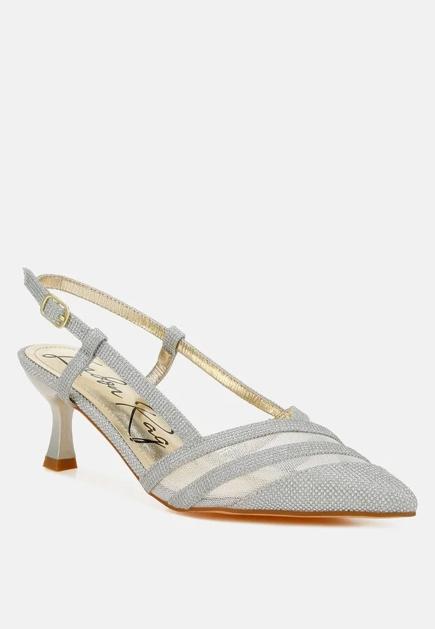 Daldra Kitten Heel Slingback Sandals - Image 6
