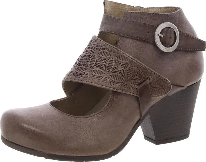 Dale Womens Faux Leather Cut-out Ankle Boots