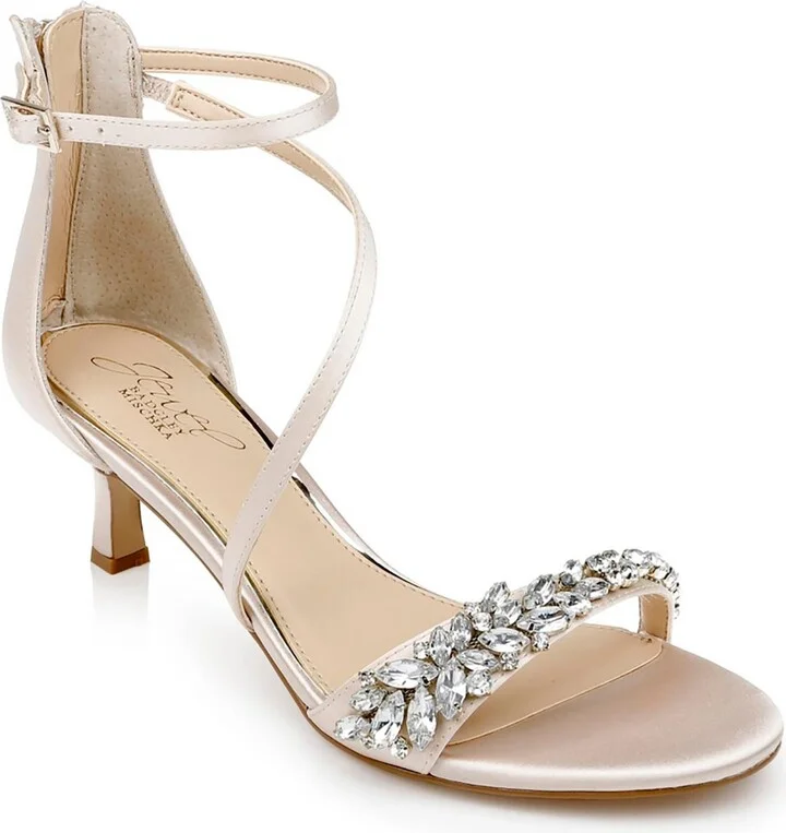 Dalezya Womens Rhinestones Slip On Heels
