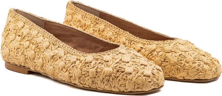 Dalia Flower Raffia Ballerina - Image 2