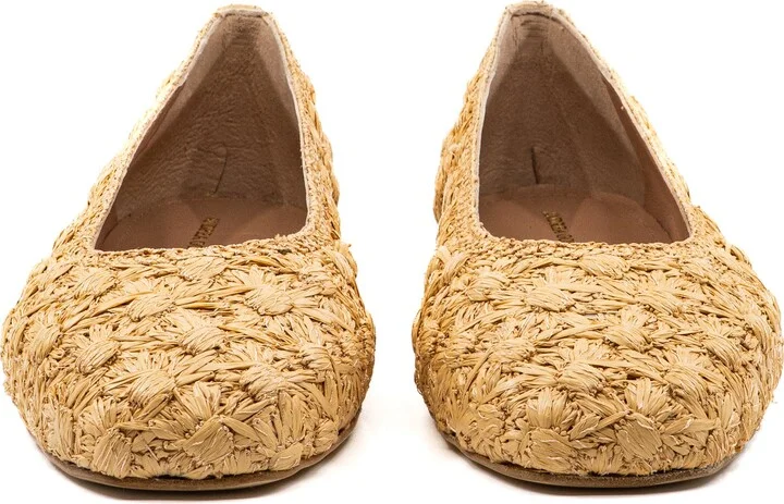 Dalia Flower Raffia Ballerina - Image 3