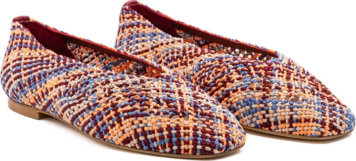 Dalia Woven Multi Fabric Ballerina Flat - Image 2