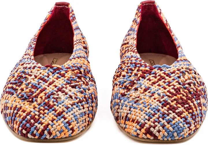 Dalia Woven Multi Fabric Ballerina Flat - Image 3