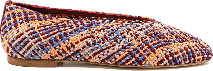 Dalia Woven Multi Fabric Ballerina Flat