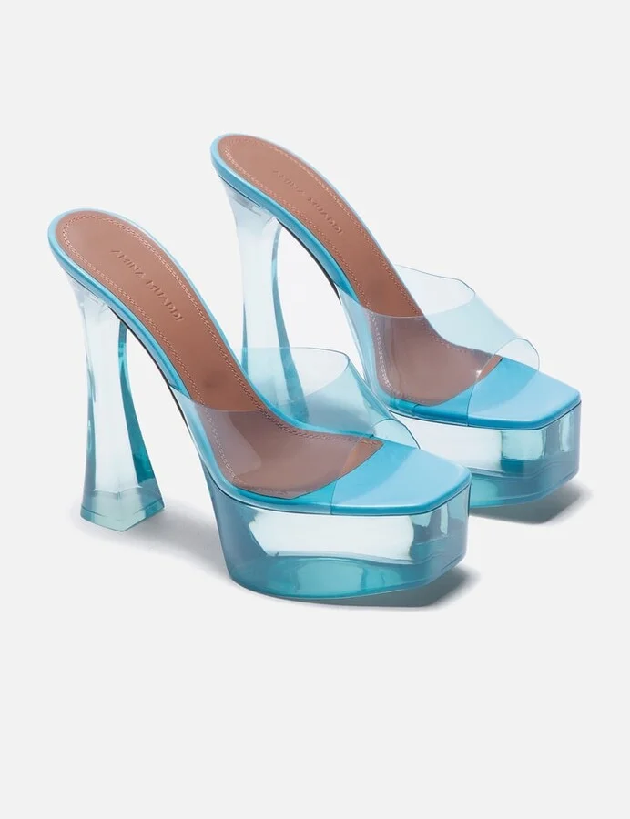 Dalida Glass Platform Sandals - Image 4