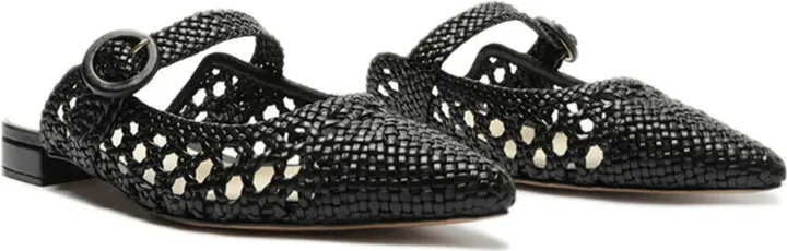 Dallas interwoven leather mules - Image 2