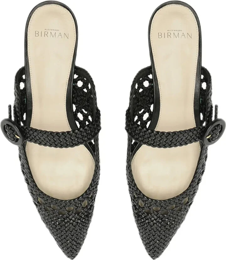 Dallas interwoven leather mules - Image 4