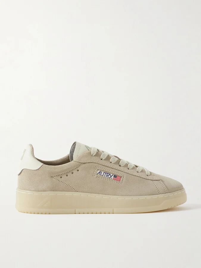 Dallas Leather-Trimmed Suede Sneakers