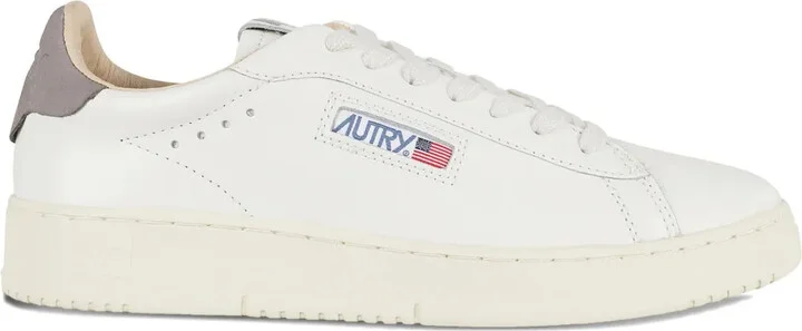 Dallas leather-upper lace-up low-top sneakers