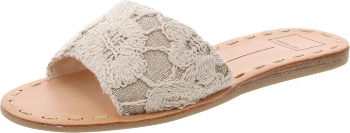 Dalon Womens Solid Textured Slide Sandals