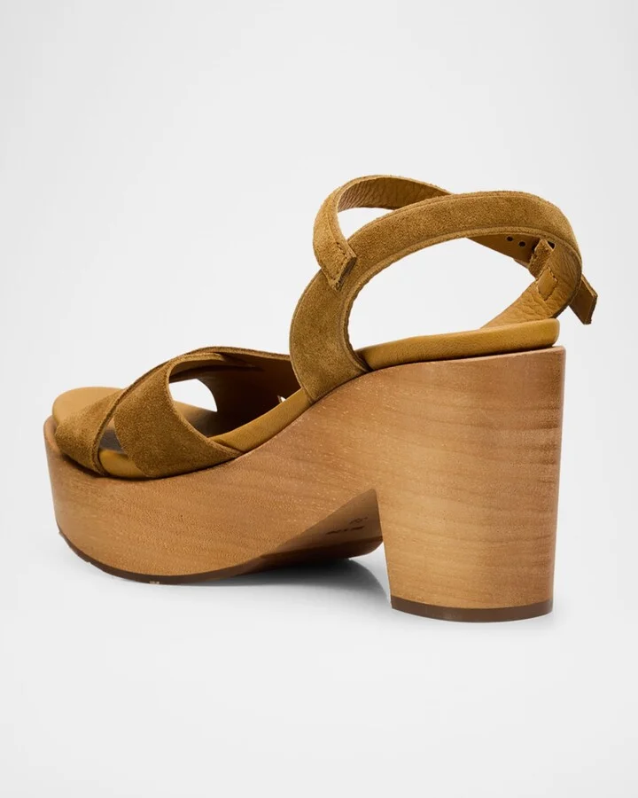 Dalys Suede Platform Wedge Sandals - Image 2