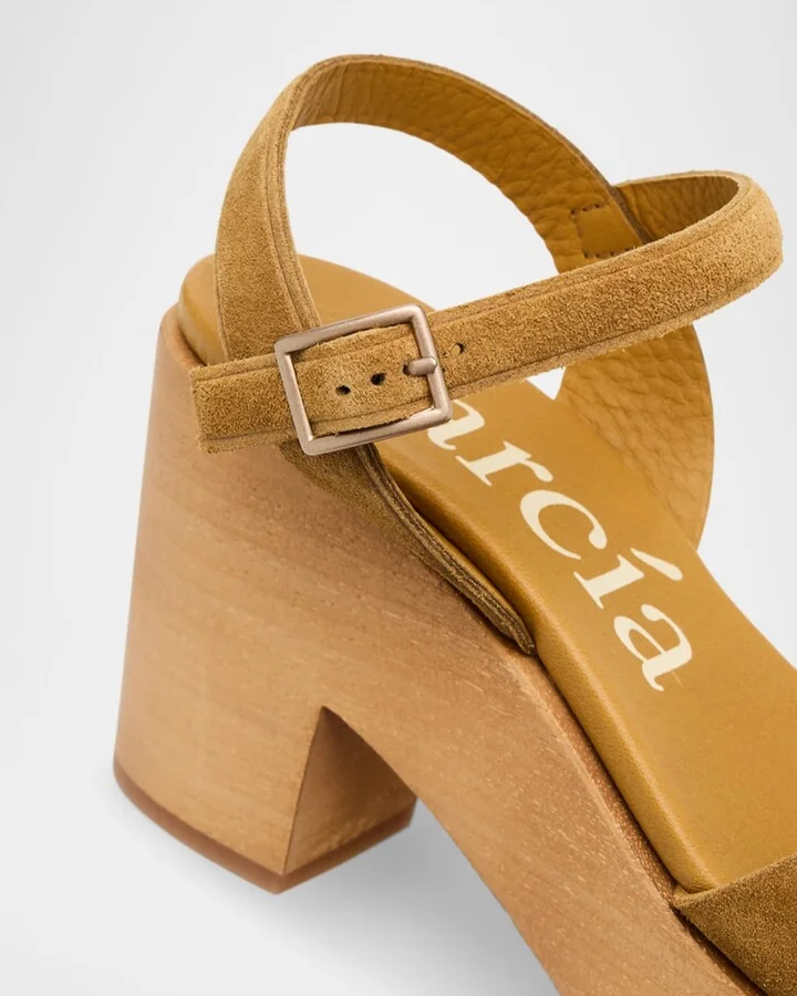 Dalys Suede Platform Wedge Sandals - Image 6