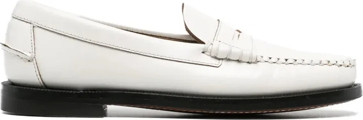 Dan penny-slot flat leather loafers