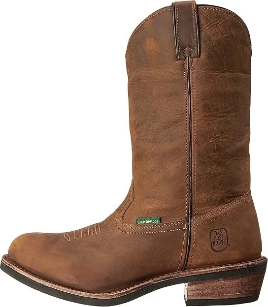 Dan Post Albuquerque Cowboy Boots Mid Brown Oily : 7 D - Medium, Leather - Image 7