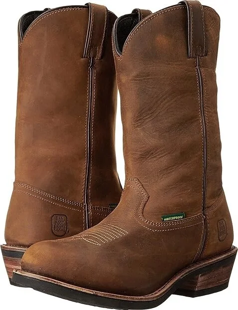 Dan Post Albuquerque Cowboy Boots Mid Brown Oily : 7 D - Medium, Leather