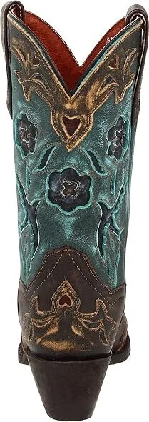 Dan Post Blue Bird Cowboy Women's Boots Sanded Copper/Turquoise Blue Bird : 6.5 B - Medium, Leather - Image 5