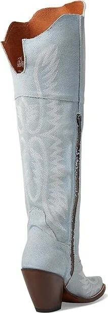 Dan Post Blue Jean Dream Cowboy Women's Boots Blue : 7 B - Medium, Leather - Image 4