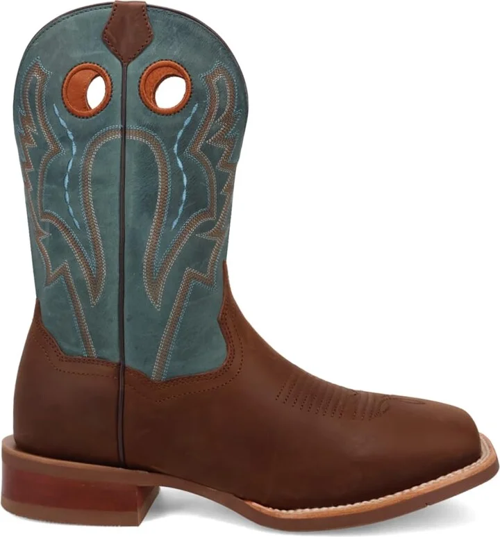 Dan Post Boots Mens Leighton Embroidered Square Toe Casual Boots Mid Calf - Brown - Size 11.5 XW