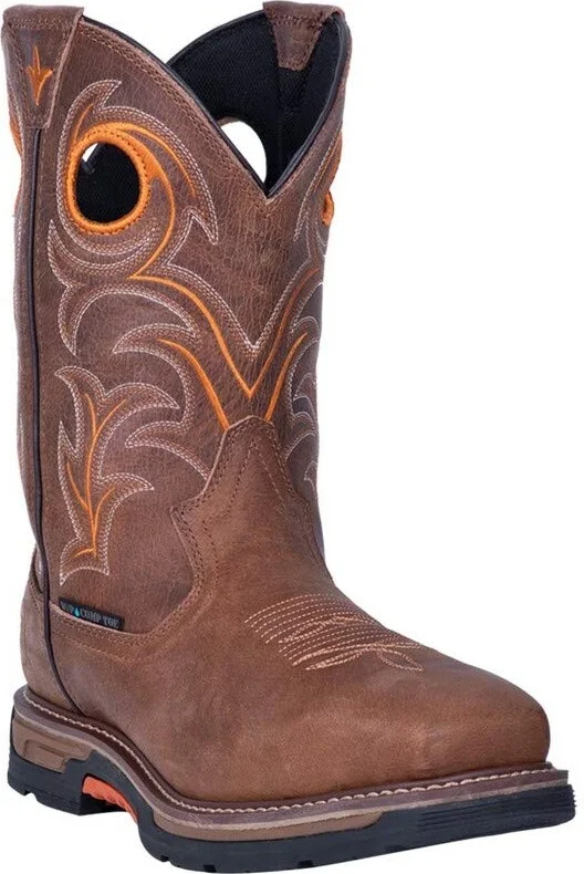 Dan Post Boots Mens Storms Eye 11 Inch Waterproof Composite Toe Work Safety Shoes Casual - Brown - Size 10 D