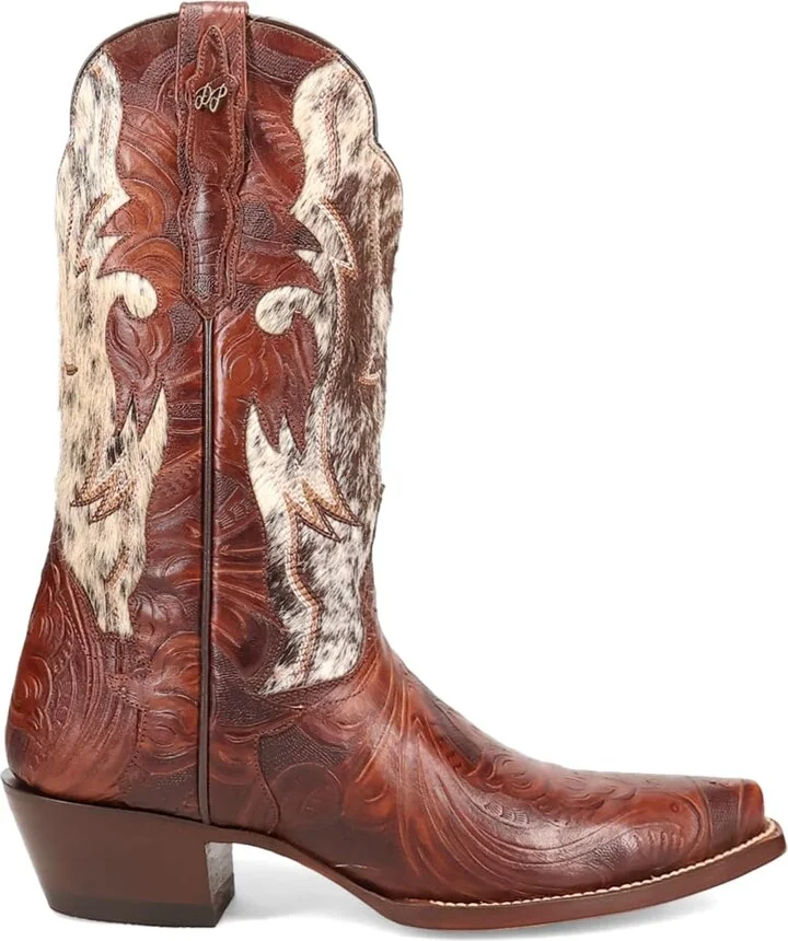 Dan Post Boots Womens Andrinna Snip Toe Casual Boots Mid Calf Low Heel 1-2" - Brown - Size 8.5 M