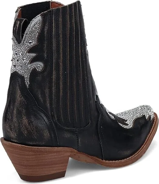 Dan Post Crystal Cowboy Women's Boots Black : 9 B - Medium, Leather - Image 4