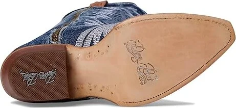 Dan Post Denim Darlin' Cowboy Women's Boots Denim : 9 B - Medium, Leather - Image 3