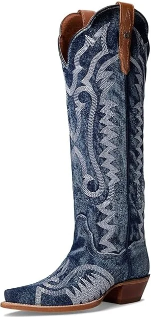 Dan Post Denim Darlin' Cowboy Women's Boots Denim : 9 B - Medium, Leather - Image 5