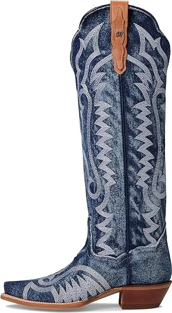 Dan Post Denim Darlin' Cowboy Women's Boots Denim : 9 B - Medium, Leather - Image 6