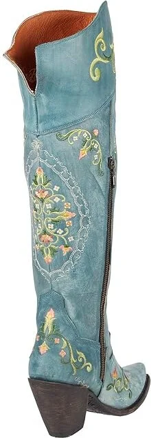 Dan Post Flower Child Women's Boots Turquoise : 7 B - Medium, Leather - Image 4