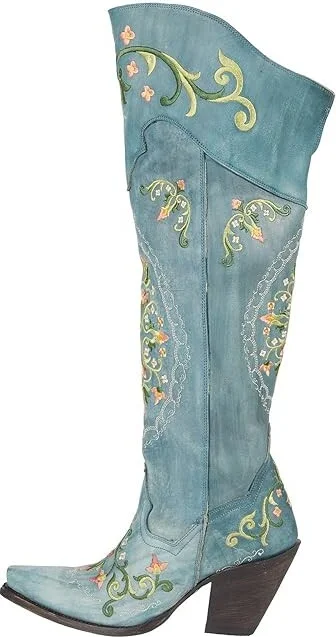 Dan Post Flower Child Women's Boots Turquoise : 7 B - Medium, Leather - Image 6