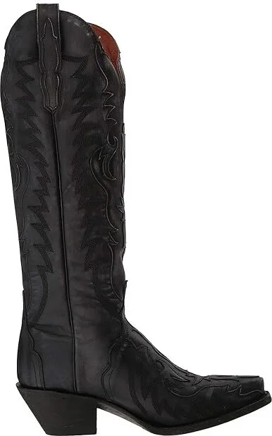 Dan Post Hallie Cowboy Women's Boots Black Distressed : 6.5 B - Medium, Leather - Image 8