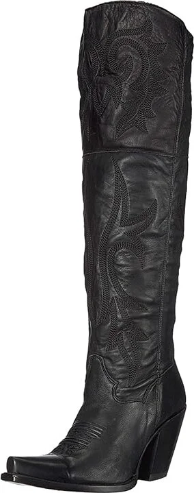 Dan Post Legit Cowboy Women's Boots Black : 6 B - Medium, Leather - Image 2