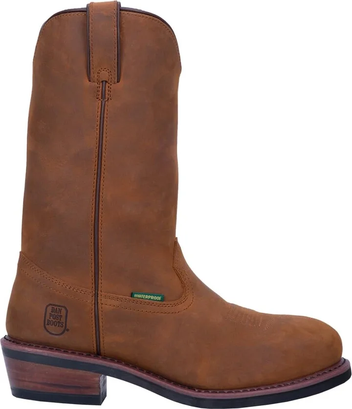 Dan Post Mens Albuquerque 12 Inch Waterproof Steel Toe Work Safety Shoes Casual - Brown - Size 10.5 EW