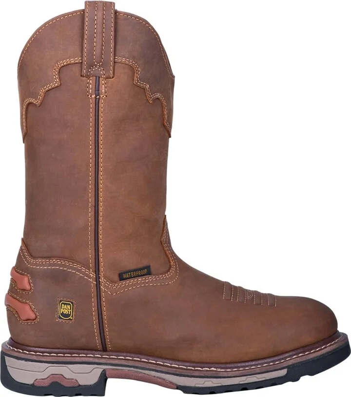 Dan Post Mens Journeyman 11 Inch Waterproof Soft Toe Work/Duty - Brown - Size 11 M