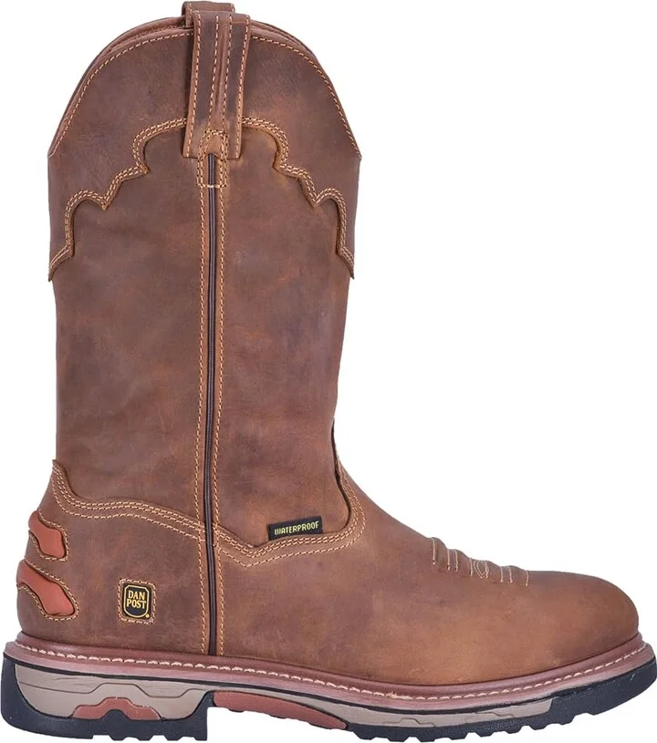Dan Post Mens Journeyman Waterproof Composite Toe Work Safety Shoes Casual - Brown - Size 10.5 M