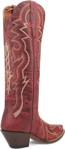 Dan Post Silvie Cowboy Women's Boots Red : 9 B - Medium, Leather - Image 3