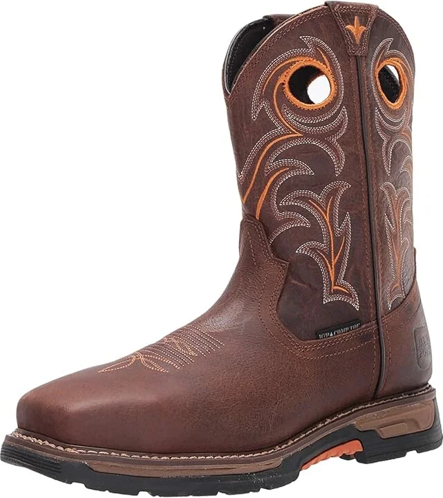 Dan Post Storms Eye Waterproof Composite Toe EH Men's Boots Brown/Orange : 7.5 D - Medium, Leather - Image 2