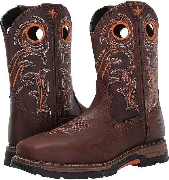 Dan Post Storms Eye Waterproof Composite Toe EH Men's Boots Brown/Orange : 7.5 D - Medium, Leather