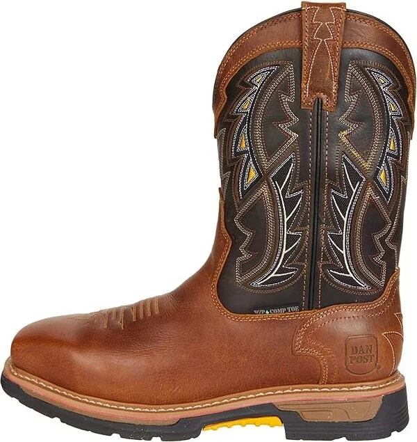 Dan Post Warrior - Composite Toe Men's Shoes Brown Leather : 9.5 E - Wide - Image 6