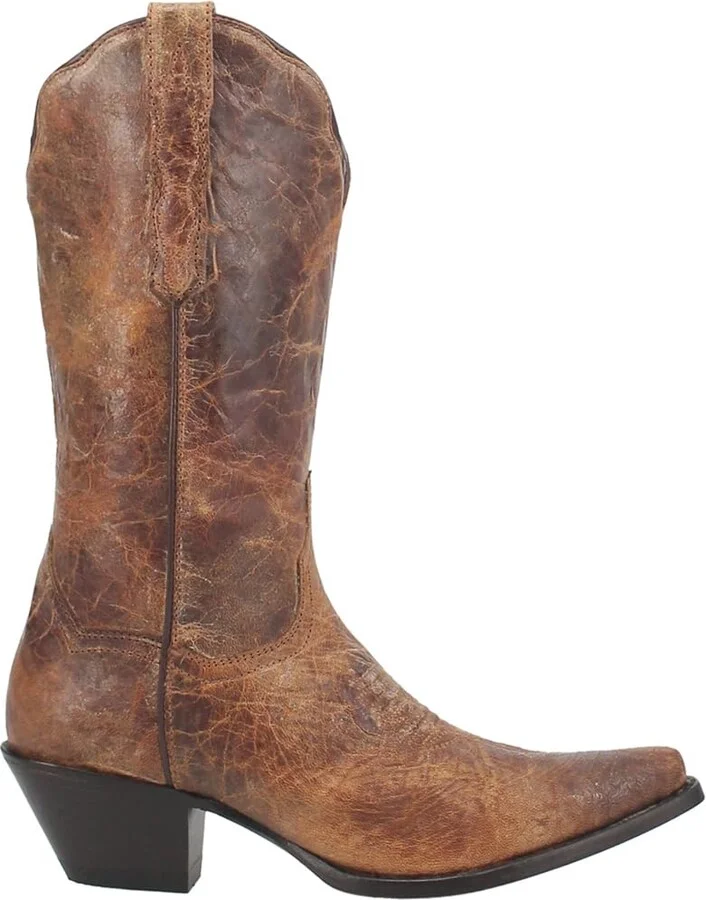 Dan Post Womens Colleen Snip Toe Casual Boots Mid Calf Low Heel 1-2" - Brown - Size 7 M