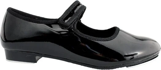 Dance Class Beginner Molly Jane Tap shoe, Black Patent, Child size - Image 2